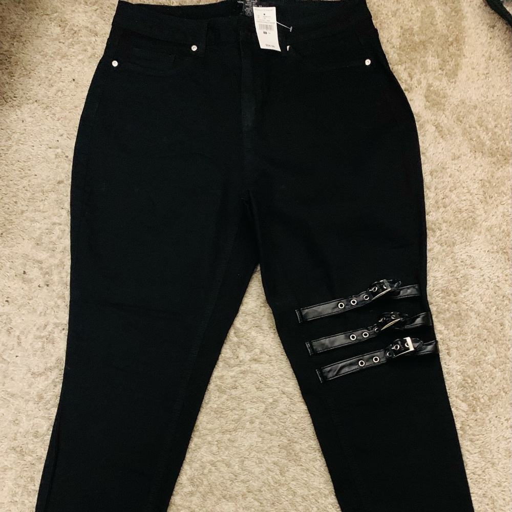 Black denim jeans